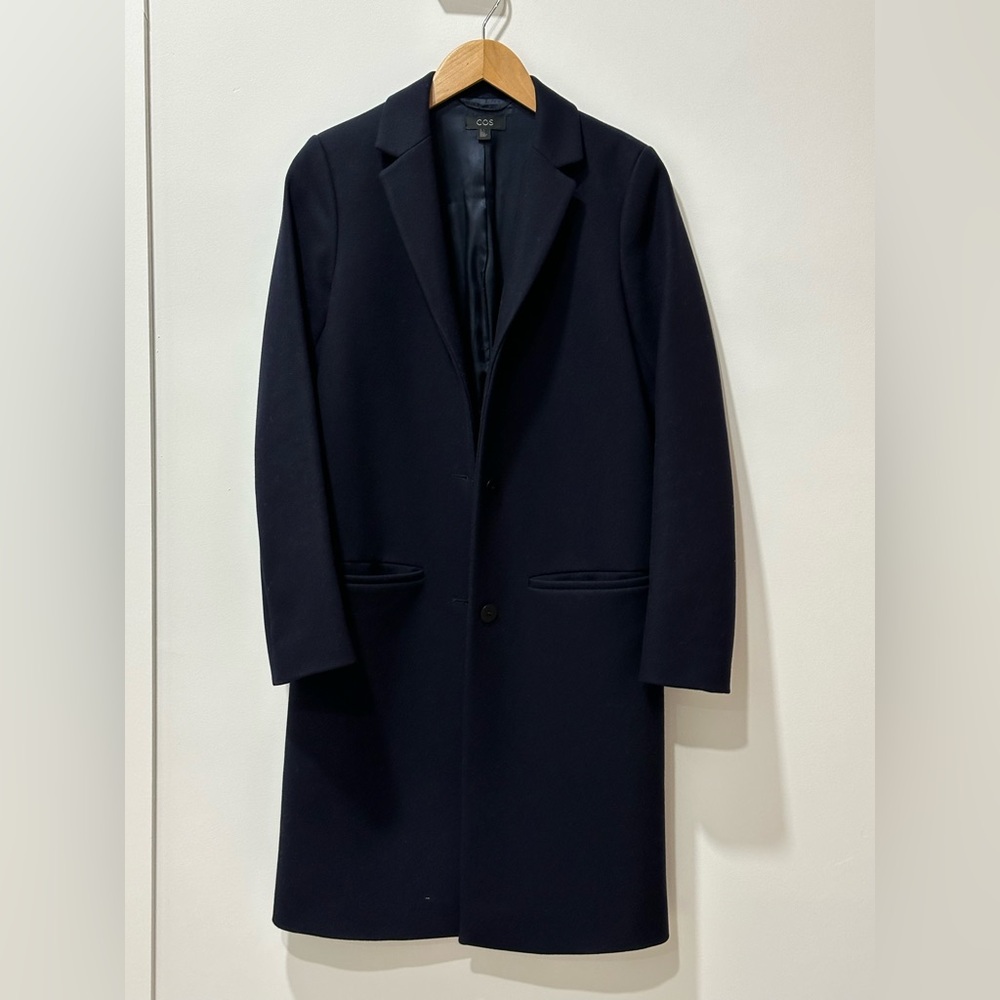 COS Wool Coat in Navy
